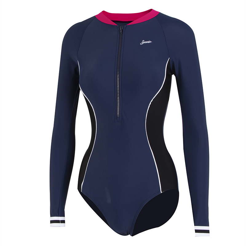 速比涛/SpeedoLONG SLEEVE 1PC AF (A) NAVY/BLACK女连体泳衣8-11602G832